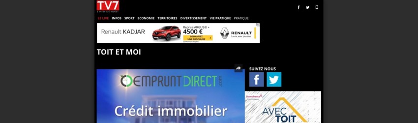Emprunt Direct partenaire de Toit & Moi sur TV7 Bordeaux